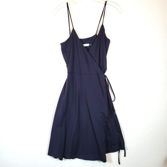 Susana Monaco Dresses & Skirts - Susana Monaco Womens Wrap Short Dress Size Small Blue Tank Spaghetti Strap Sexy
